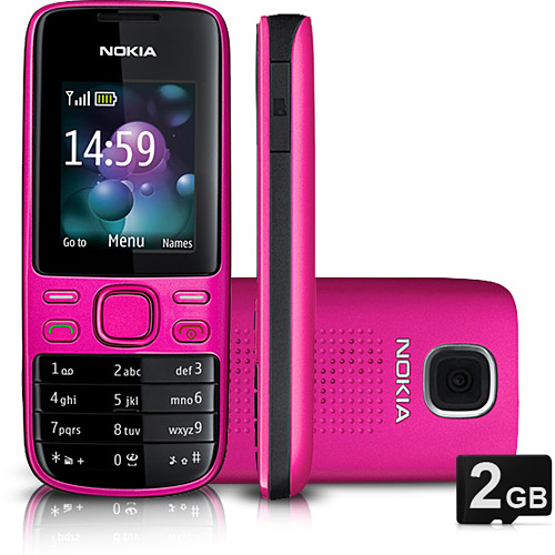 CELULAR NOKIA 2690 ROSA C/CAMERA/CART�O 2GB